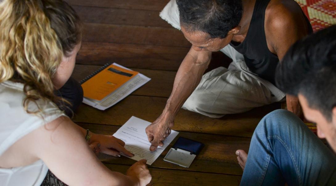 An intern helps local entrepreneurs with applying for loans as part of her Micro-finance placement in Cambodia Local entrepreneurs apply for small business loans as part of Projects Abroad Micro-finance internships in Cambodia